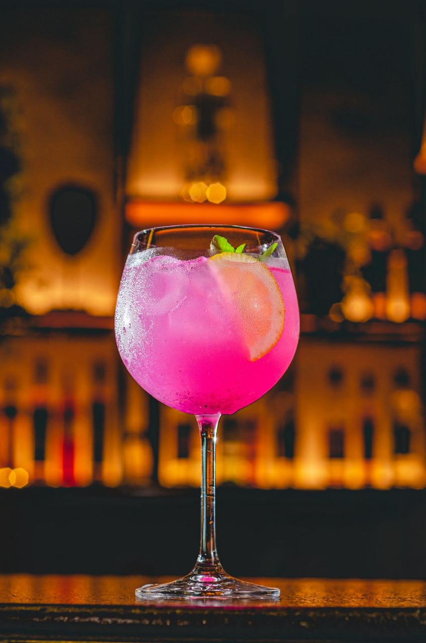 Gin tônica de pitaya